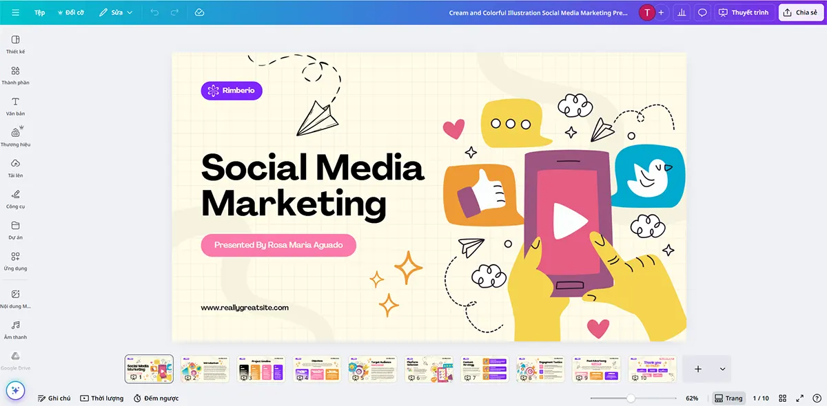 Quy trình tạo social kit đồng bộ đa kênh bằng Canva
