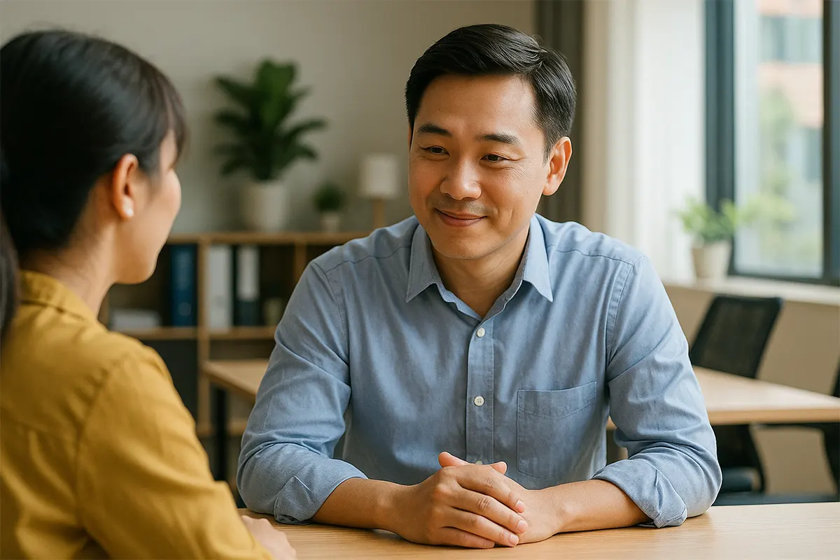Nhân viên văn phòng Việt Nam trò chuyện riêng – lắng nghe đồng cảm