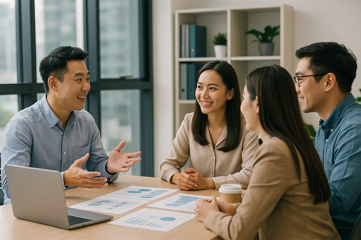 Nhóm marketing Việt thảo luận sôi nổi bằng các câu hỏi gợi mở