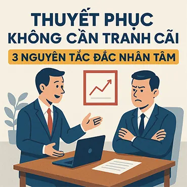 Đồng nghiệp Việt thảo luận thân thiện trong văn phòng, thể hiện tinh thần thuyết phục khéo léo không cần tranh cãi